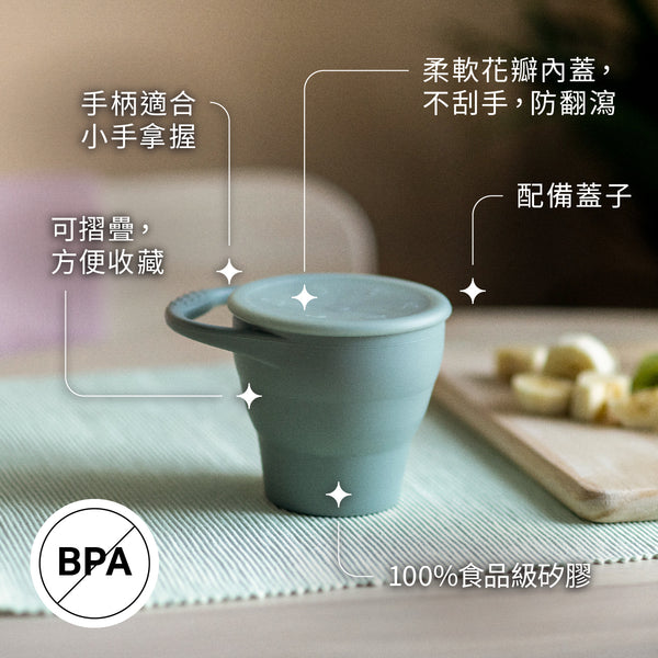 可摺疊矽膠小食盒連蓋