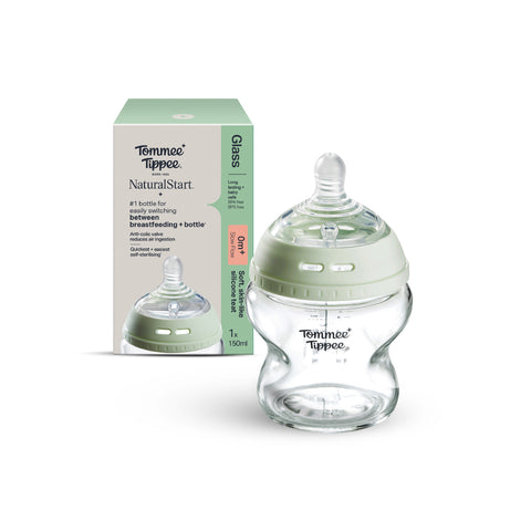 Natural Start 150ml 玻璃奶瓶附超柔軟慢流量奶嘴