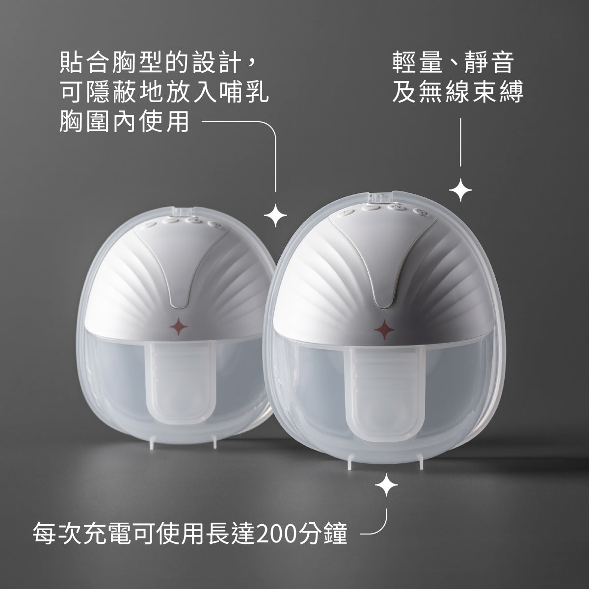 輕裝穿戴式雙邊電動吸乳器
