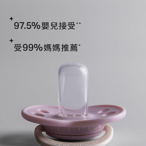 6-18M Ultimate Fit 安撫奶嘴，女仔款，2個裝，可重複使用微波消毒盒，矽膠奶嘴，矯形奶嘴，加強透氣孔設計，對稱奶嘴頭，100%不含BPA