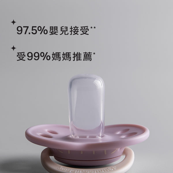 6-18M Ultimate Fit 安撫奶嘴，女仔款，2個裝，可重複使用微波消毒盒，矽膠奶嘴，矯形奶嘴，加強透氣孔設計，對稱奶嘴頭，100%不含BPA