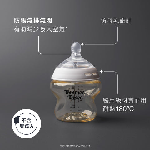 Natural Start PPSU奶瓶 (適用於3個月以上)｜260毫升兩個裝｜中流量仿母乳奶嘴｜可微波蒸汽消毒奶瓶｜不含BPA