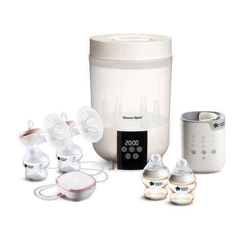 All-in-1新生爸媽必備套裝(蒸汽消毒+雙邊電動吸奶器)