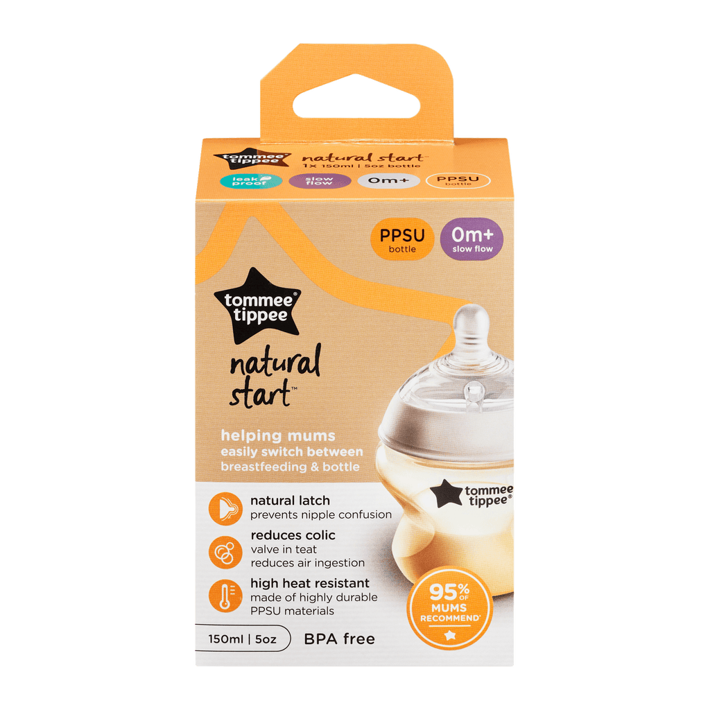 Natural Start ® 150ml PPSU 奶瓶附超級柔軟慢流量奶嘴 - Tommee Tippee 香港官方網店