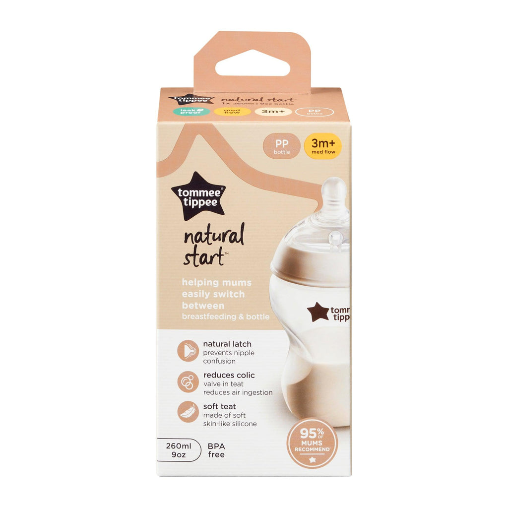 Natural Start ® PP 260ml 奶瓶附超柔軟中流量奶嘴 - Tommee Tippee 香港官方網店