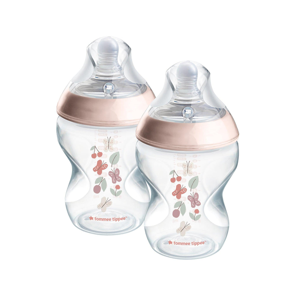 Natural Start ® PP 260ml 印花奶瓶附超柔軟中流量奶嘴(兩個裝) - Tommee Tippee 香港官方網店