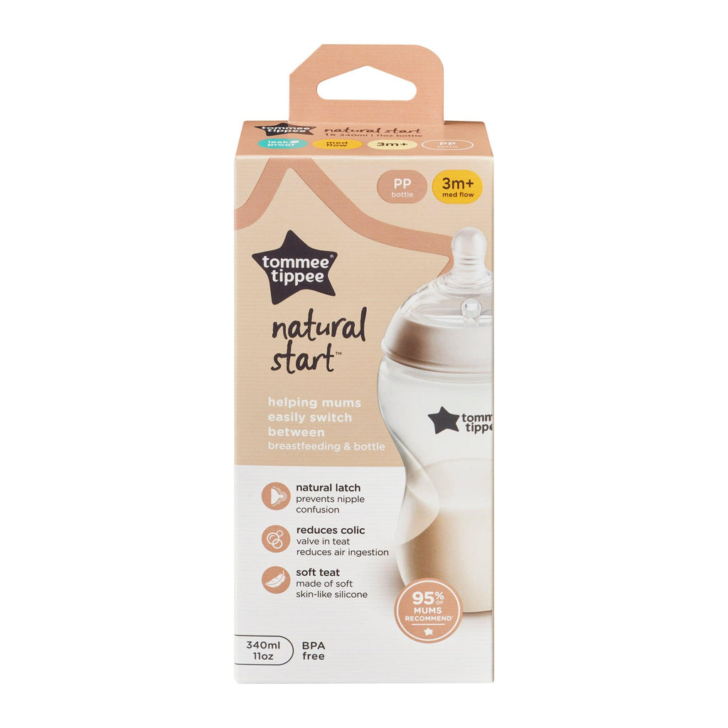 Natural Start ® PP 340ml 奶瓶附超柔軟中流量奶嘴 - Tommee Tippee 香港官方網店