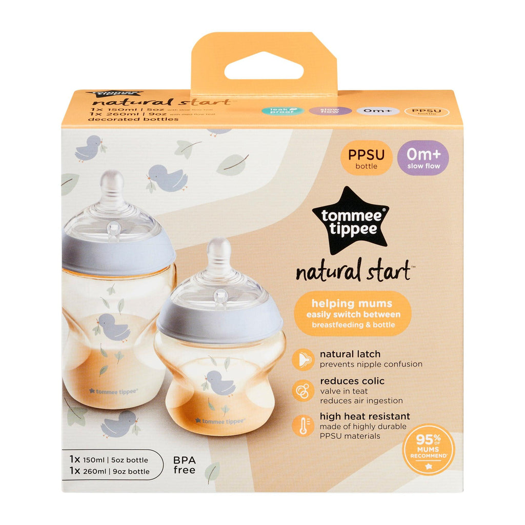 Natual Start ® PPSU 奶瓶附超柔軟奶嘴 150ml & 260ml - Tommee Tippee 香港官方網店